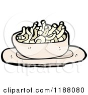 Cartoon Of A Bowl Of Noodles Royalty Free Vector Illustration