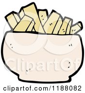 Cartoon Of A Bowl Of Noodles Royalty Free Vector Illustration by lineartestpilot