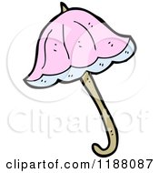 Cartoon Of A Pink Parasol Royalty Free Vector Illustration
