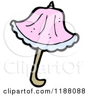 Cartoon Of A Pink Parasol Royalty Free Vector Illustration by lineartestpilot