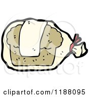 Cartoon Of A Bagged Loaf Of Bread Royalty Free Vector Illustration