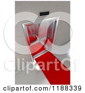 Poster, Art Print Of 3d Red Carpet Leading To An Open Elevator