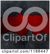 Poster, Art Print Of 3d Cracked Metal Background With Grungy Red Copyspace