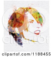 Poster, Art Print Of Watercolor Painted Happy Woman