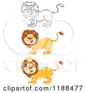 Poster, Art Print Of Happy Male Lions