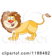 Cartoon Of A Happy Male Lion Smiling Royalty Free Vector Clipart