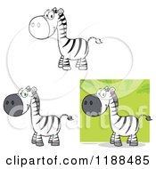 Poster, Art Print Of Cute Happy Zebras