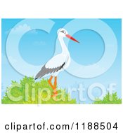 Poster, Art Print Of Stork Perched In A Tree
