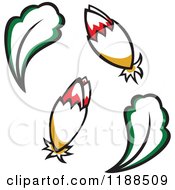 Clipart Of Green Leaves And Flower Buds Royalty Free Vector Illustration