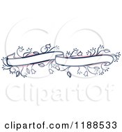 Poster, Art Print Of Pink And Blue Floral Wedding Ribbon Banner