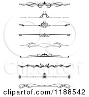 Clipart Of Black And White Medieval Book Rules Or Borders Royalty Free Vector Illustration