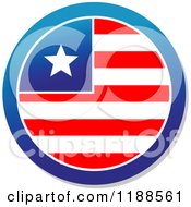 Poster, Art Print Of Round American Stars And Stripes Label 5