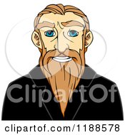 Poster, Art Print Of Happy Senior Man With A Long Beard