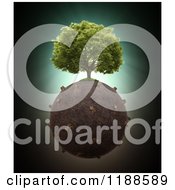 3d Lone Tree On A Globe Of Stumps