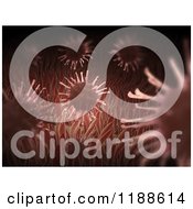 Clipart Of 3d Viruses Inside A Human Body Royalty Free CGI Illustration