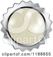 Poster, Art Print Of Round White Pearl In A Silver Setting