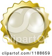 Poster, Art Print Of Round White Pearl In A Gold Setting
