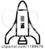 Poster, Art Print Of Black And White Space Shuttle Icon