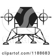Poster, Art Print Of Black And White Robotic Spacecraft Icon
