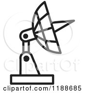 Clipart Of A Black And White Satellite Dish Icon Royalty Free Vector Illustration