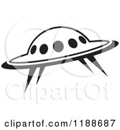 Poster, Art Print Of Black And White Ufo Icon