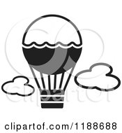 Poster, Art Print Of Black And White Hot Air Balloon Icon