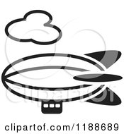 Poster, Art Print Of Black And White Air Ship Icon