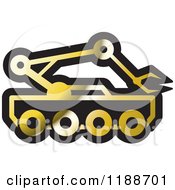 Black And Gold Outer Space Rover Icon