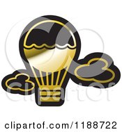 Poster, Art Print Of Black And Gold Hot Air Balloon Icon