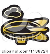 Poster, Art Print Of Black And Gold Air Ship Icon