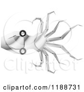 Poster, Art Print Of Silver Robotic Octopus