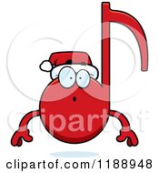 Poster, Art Print Of Surprised Christmas Music Note Mascot
