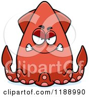 Cartoon Of A Mad Squid Royalty Free Vector Clipart by Cory Thoman