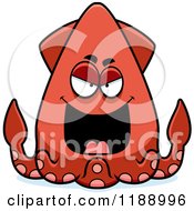Cartoon Of A Evil Squid Royalty Free Vector Clipart by Cory Thoman