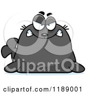 Cartoon Of A Mad Seal Royalty Free Vector Clipart by Cory Thoman