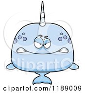 Cartoon Of A Mad Narwhal Royalty Free Vector Clipart