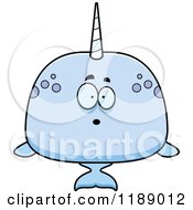 Cartoon Of A Surprised Narwhal Royalty Free Vector Clipart