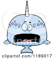 Cartoon Of A Scared Narwhal Royalty Free Vector Clipart by Cory Thoman