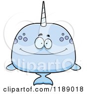 Cartoon Of A Happy Narwhal Royalty Free Vector Clipart