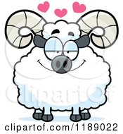 Cartoon Of A Loving Ram Mascot Royalty Free Vector Clipart