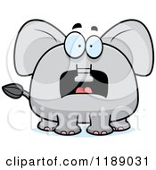 Cartoon Of A Scared Elephant Mascot Royalty Free Vector Clipart