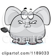 Cartoon Of A Bored Elephant Mascot Royalty Free Vector Clipart