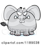 Cartoon Of A Mad Elephant Mascot Royalty Free Vector Clipart by Cory Thoman