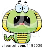 Cartoon Of A Scared Cobra Snake Mascot Royalty Free Vector Clipart