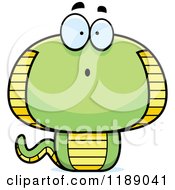 Cartoon Of A Surprised Cobra Snake Mascot Royalty Free Vector Clipart