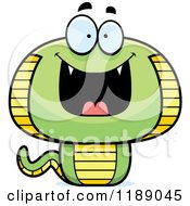 Cartoon Of A Grinning Cobra Snake Mascot Royalty Free Vector Clipart