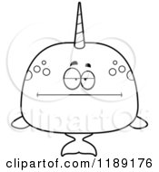 Poster, Art Print Of Black And White Bored Narwhal