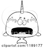 Poster, Art Print Of Black And White Scared Narwhal