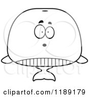 Cartoon Of A Black And White Surprised Whale Mascot Royalty Free Vector Clipart