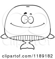Cartoon Of A Black And White Happy Whale Mascot Royalty Free Vector Clipart